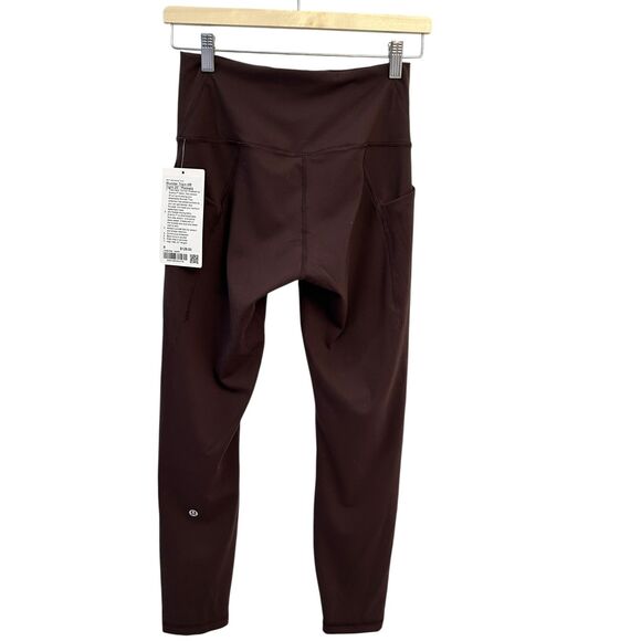 NWT Lululemon Wunder Train High-Rise Tight with Pockets 25" size 8 Espresso - Picture 5 of 6